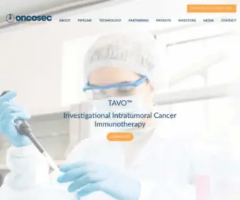 Oncosec.com(Oncosec Medical Incorporated) Screenshot