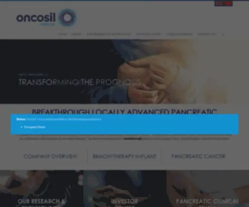 Oncosil.com.au(OncoSil Medical Ltd) Screenshot