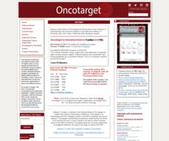 Oncotarget.com(Open access journal) Screenshot