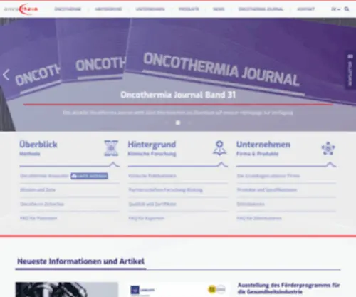 Oncotherm.de(Főoldal) Screenshot