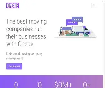 Oncue.co(We make moving magic. Oncue's innovative moving software and on) Screenshot