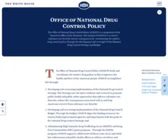 ONDCP.gov(Office of National Drug Control Policy) Screenshot