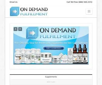 Ondemandfulfillment.com(Private Label Supplements And Fulfillment) Screenshot