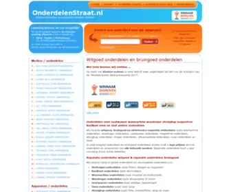 Onderdelenstraat.nl(Onderdelen voor Vaatwasser Wasmachine Wasdroger Afzuigkap Magnetron Koelkast Oven Vriezer) Screenshot