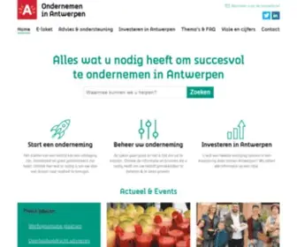 Ondernemeninantwerpen.be(Ondernemen in Antwerpen) Screenshot