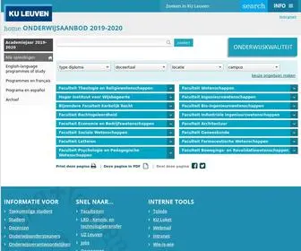 Onderwijsaanbod.kuleuven.be(KU Leuven) Screenshot