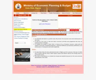 Ondobudget.org(Wecome to Ministry of Economic Planning & Budget) Screenshot