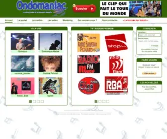 Ondomaniac.com(Le 1er site web de promotion musicale par les Radios) Screenshot