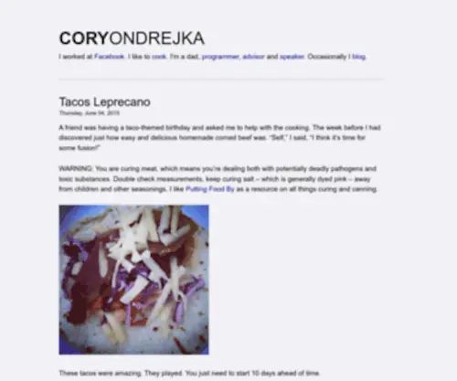Ondrejka.net(CORY ONDREJKA) Screenshot