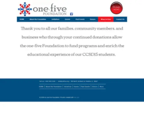 One-Five.org(One-five Foundation) Screenshot