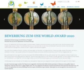 One-World-Award.com(ONE WORLD AWARD by Rapunzel) Screenshot