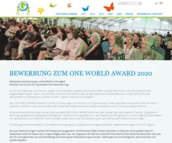 One-World-Award.de(ONE WORLD AWARD by Rapunzel) Screenshot