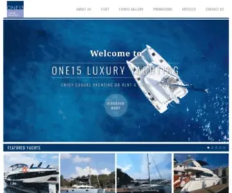 One15Luxuryyachting.com(ONE15 Charters Luxury Yachting) Screenshot