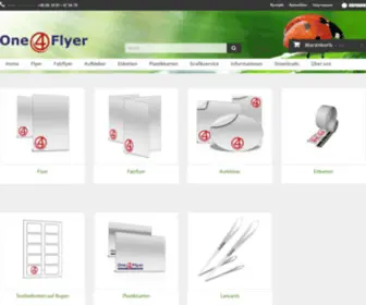 One4Flyer.com(Plastikkarten, Aufkleber, Etiketten, Flyer und Falzflyer bei) Screenshot