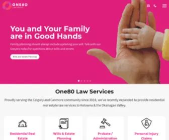 One80Law.ca(Virtual & Remote Lawyers in Calgary & Kelowna) Screenshot