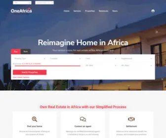 Oneafricaproperties.com(Africa's premier real estate marketplace) Screenshot