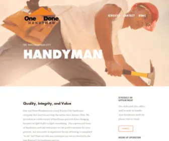 Oneanddonehandyman.com(One & Done Handyman) Screenshot