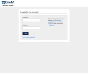 Oneazcuonline.com(OneAZ Credit Union) Screenshot
