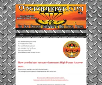 Onebadhawk.com(Onebadhawk Recovery Harnesses) Screenshot