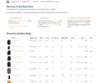 Onebag.travel(A showcase of minimalist) Screenshot