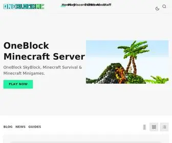 Oneblockmc.com(OneBlock MC) Screenshot