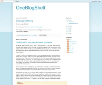 Oneblogshelf.blogspot.com(Oneblogshelf) Screenshot