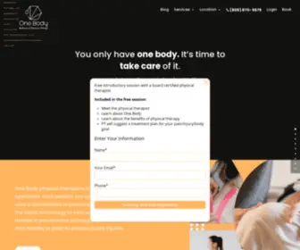 Onebodywellness.co(One Body Wellness) Screenshot