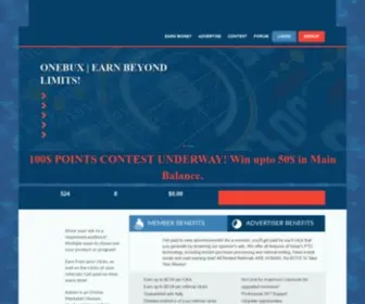 Onebux.site(Earn Beyind Limits) Screenshot