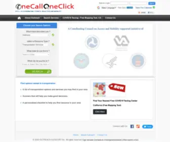 Onecalloneclick.org(Outreach Community Search System) Screenshot