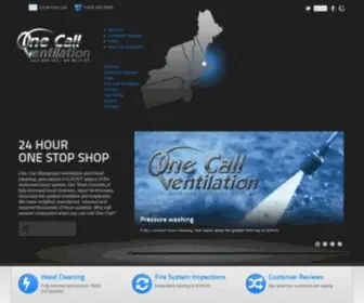 Onecallventilation.com(One Call Restaurant Ventilation and Hood Cleaning) Screenshot