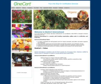 Onecertasia.in(International Organic Certification) Screenshot