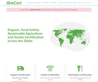 Onecertinternational.com(International Organic Certification) Screenshot