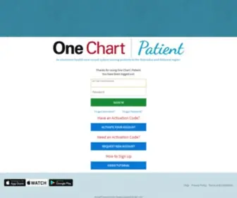 Onechartpatient.com(One Chart) Screenshot