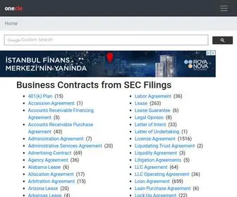 Onecle.com(Business Contracts) Screenshot