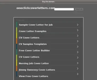 Oneclickcoverletters.com(Cover Letters) Screenshot