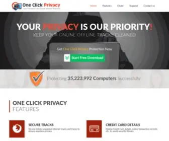 Oneclickprivacy.com(Internet Privacy software) Screenshot