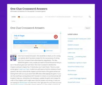 Onecluecrosswordanswers.com(One Clue Crossword Answers (Updated) Screenshot
