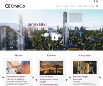 Oneco.no(OneCo er et industrikonsern som tilbyr produkter og tjenester der kjernevirksomheten er elektro og automasjon) Screenshot