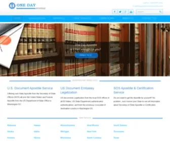 Onedayapostille.com(US Department of State Apostille) Screenshot
