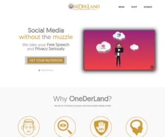 Oneder.land(Social Media Without The Muzzle) Screenshot