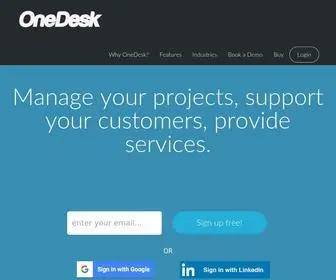 Onedesk.com(Helpdesk and Project Management Software) Screenshot