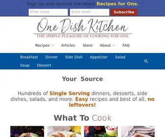 Onedishkitchen.com(Your Cooking For One Source) Screenshot