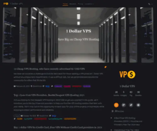 OnedollarvPs.com(Save Big on Cheap VPS Hosting) Screenshot