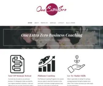 Oneextrazero.com(Helping women make more money with their business) Screenshot