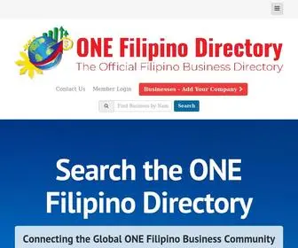 Onefilipinodirectory.com(Filipino Business Owner Directory) Screenshot