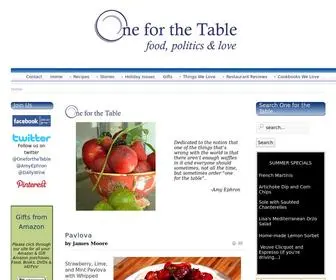 Oneforthetable.com(One for the Table) Screenshot