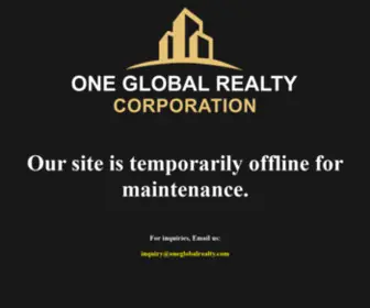 OneGlobalrealty.com(One Global Realty Corporation) Screenshot