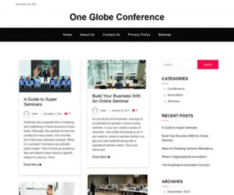 Oneglobeconference.com(One Globe 2015) Screenshot