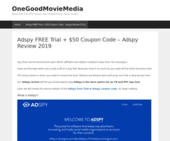 Onegoodmovemedia.org(Adspy Free Trial) Screenshot