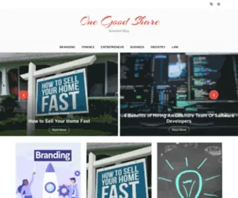 Onegoodshare.com(Business Blog) Screenshot